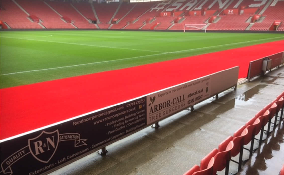 Sponsorship boards at St Mary’s